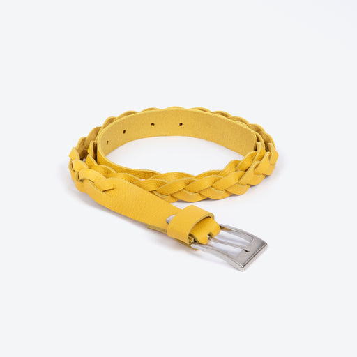 Lowie Yellow Plaited Belt