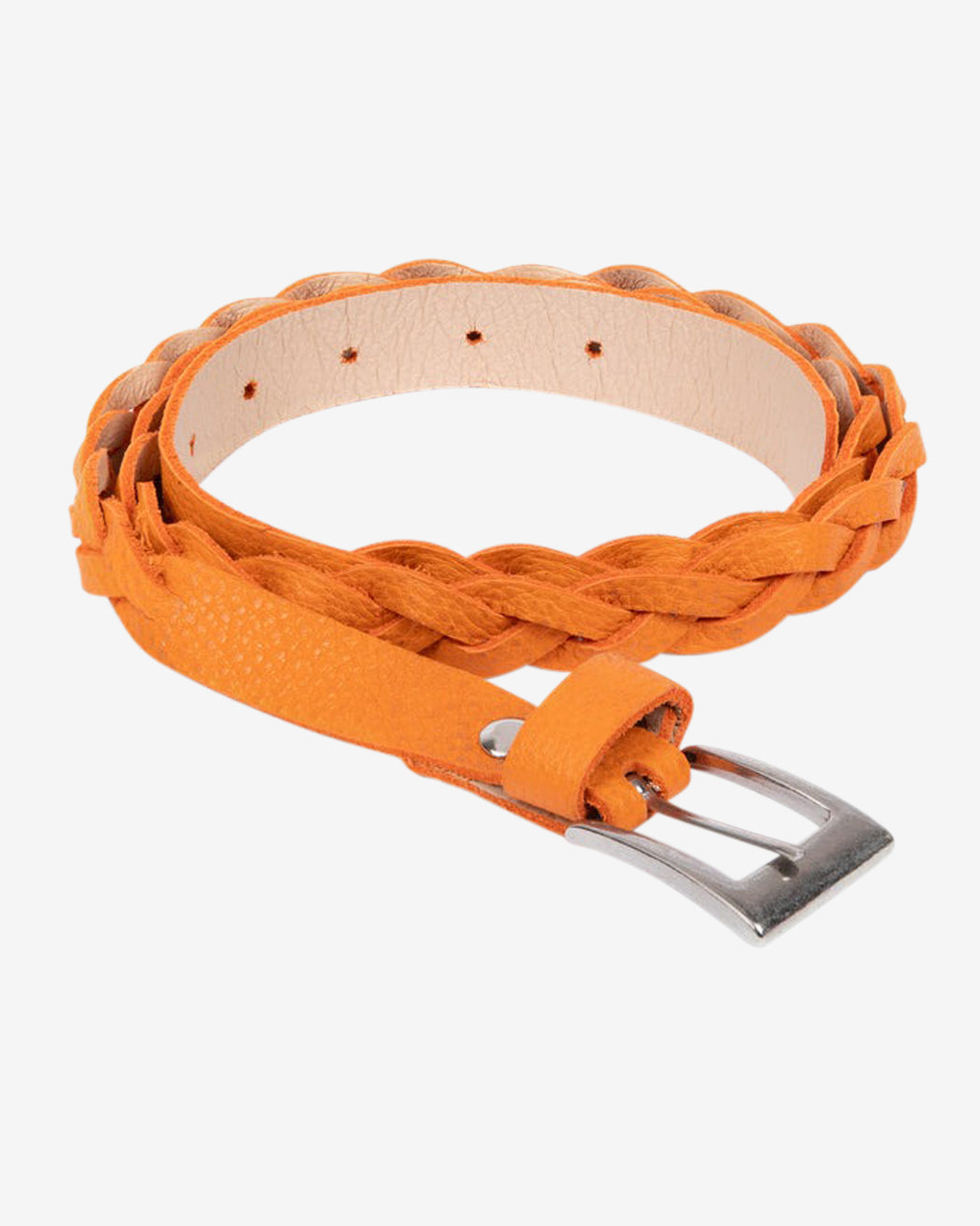 Lowie Orange Plaited Belt