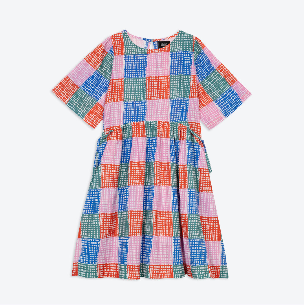 Lowie Grid Check Dress