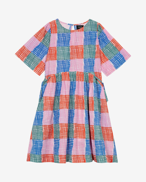 Lowie Grid Check Dress