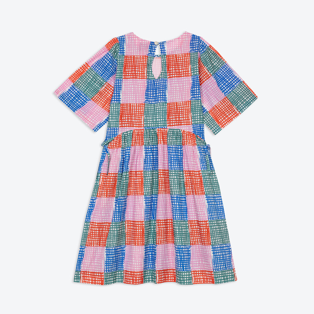 Lowie Grid Check Dress