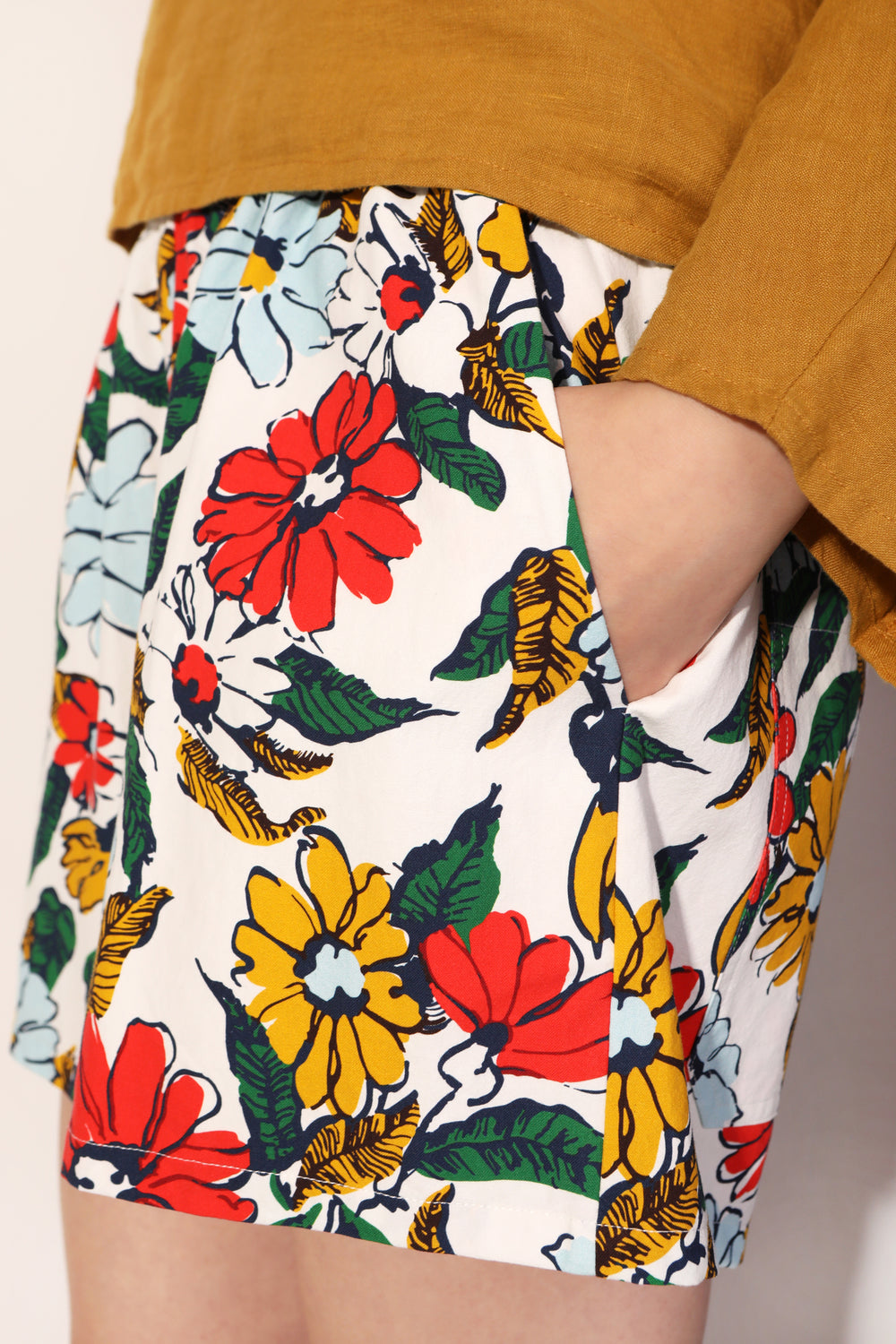 L F Markey Floral Cotton Shorts