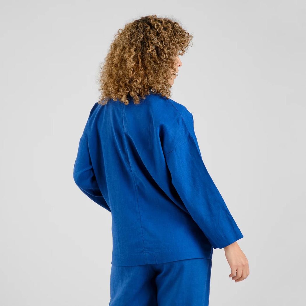 Dedicated Blue Tanto Linen Blazer