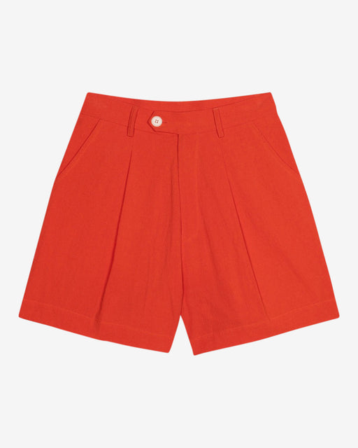 Lowie Cotton Linen Tomato Shorts