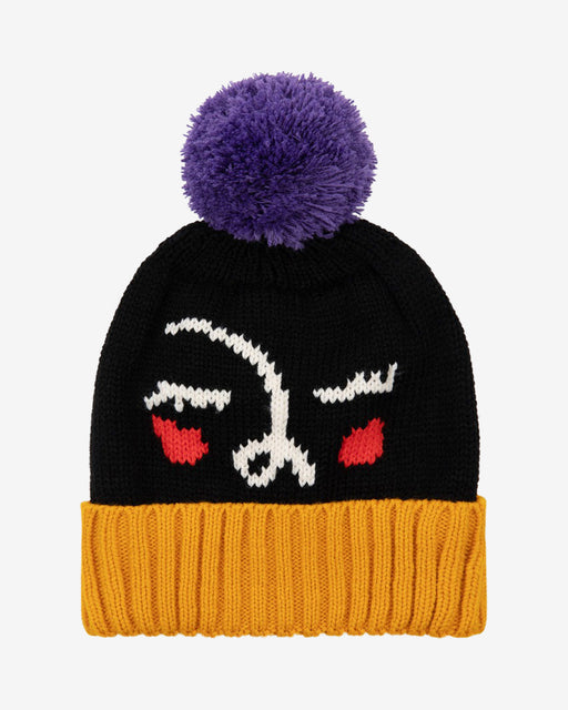 Miss Pompom Abstract Beanie