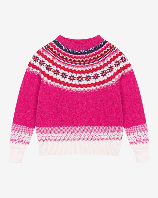 Lowie Pink Caerphilly Fair Isle Jumper