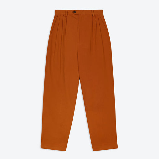 Lowie Drill Pumpkin Pleat Front Trouser