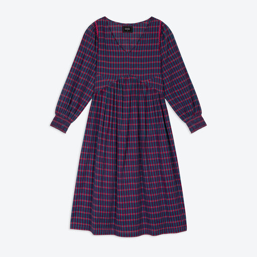 Lowie Teal and Red Check Annette Dress