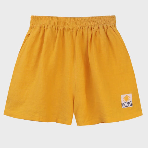 L F Markey Canary Linen Shorts