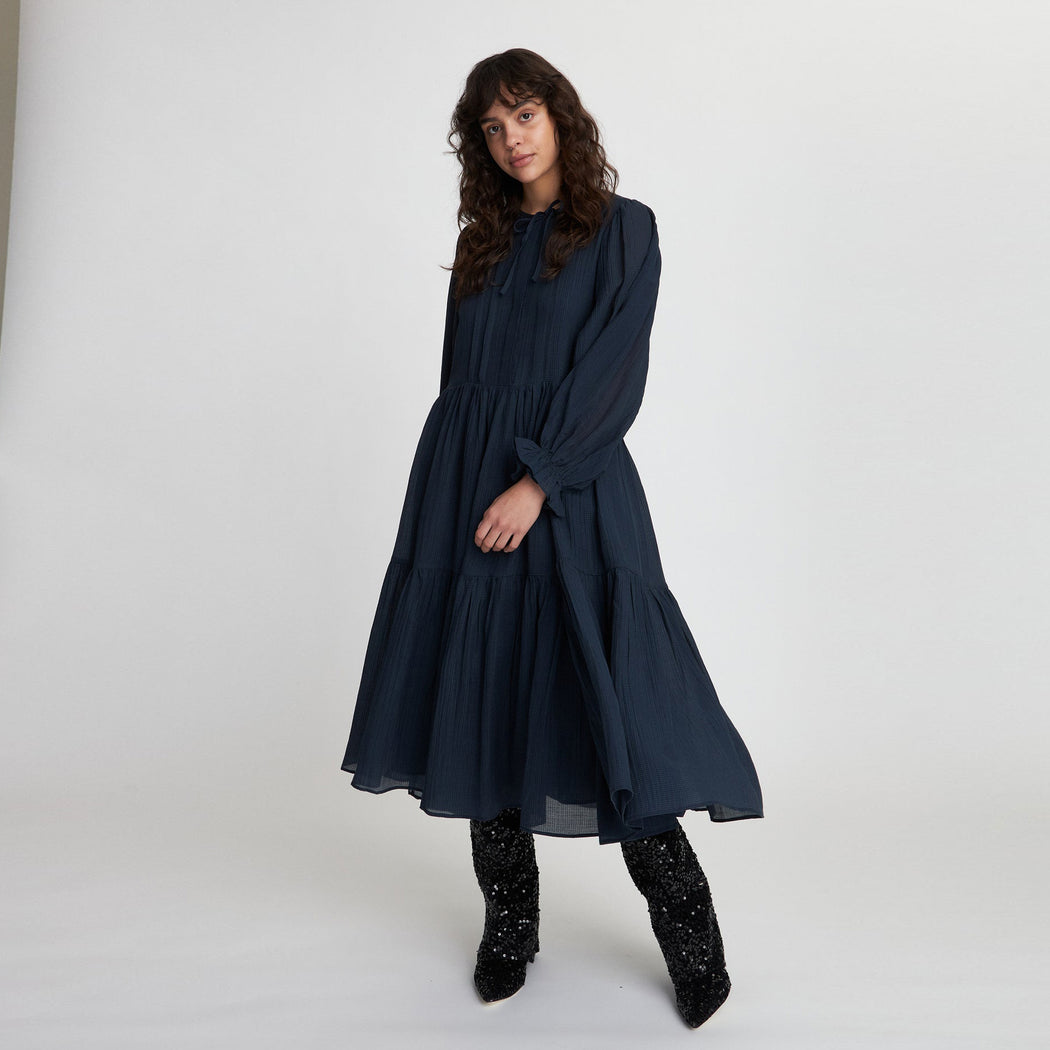 Stella Nova Navy Crispy Dress