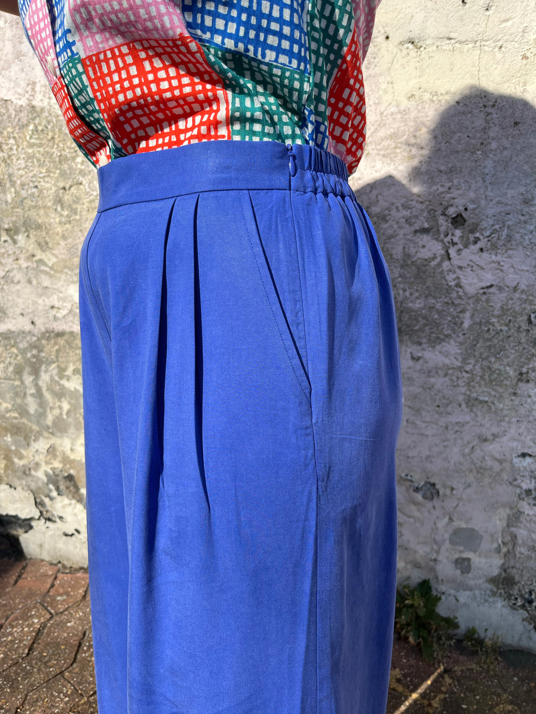 Lowie Cobalt Lyocell Wide Leg Trouser