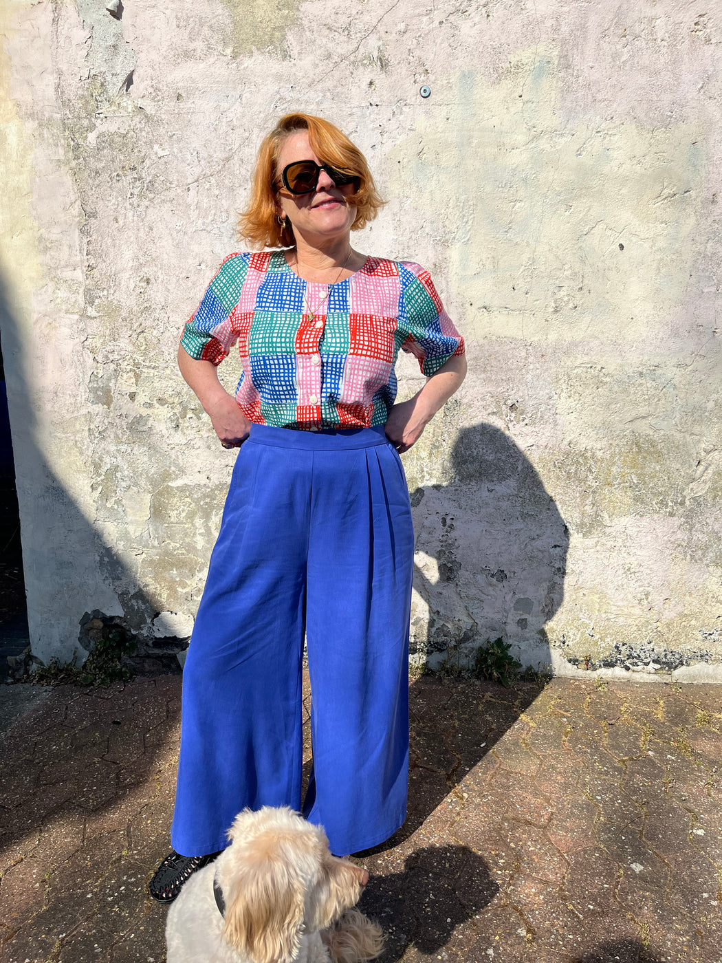 Lowie Cobalt Lyocell Wide Leg Trouser