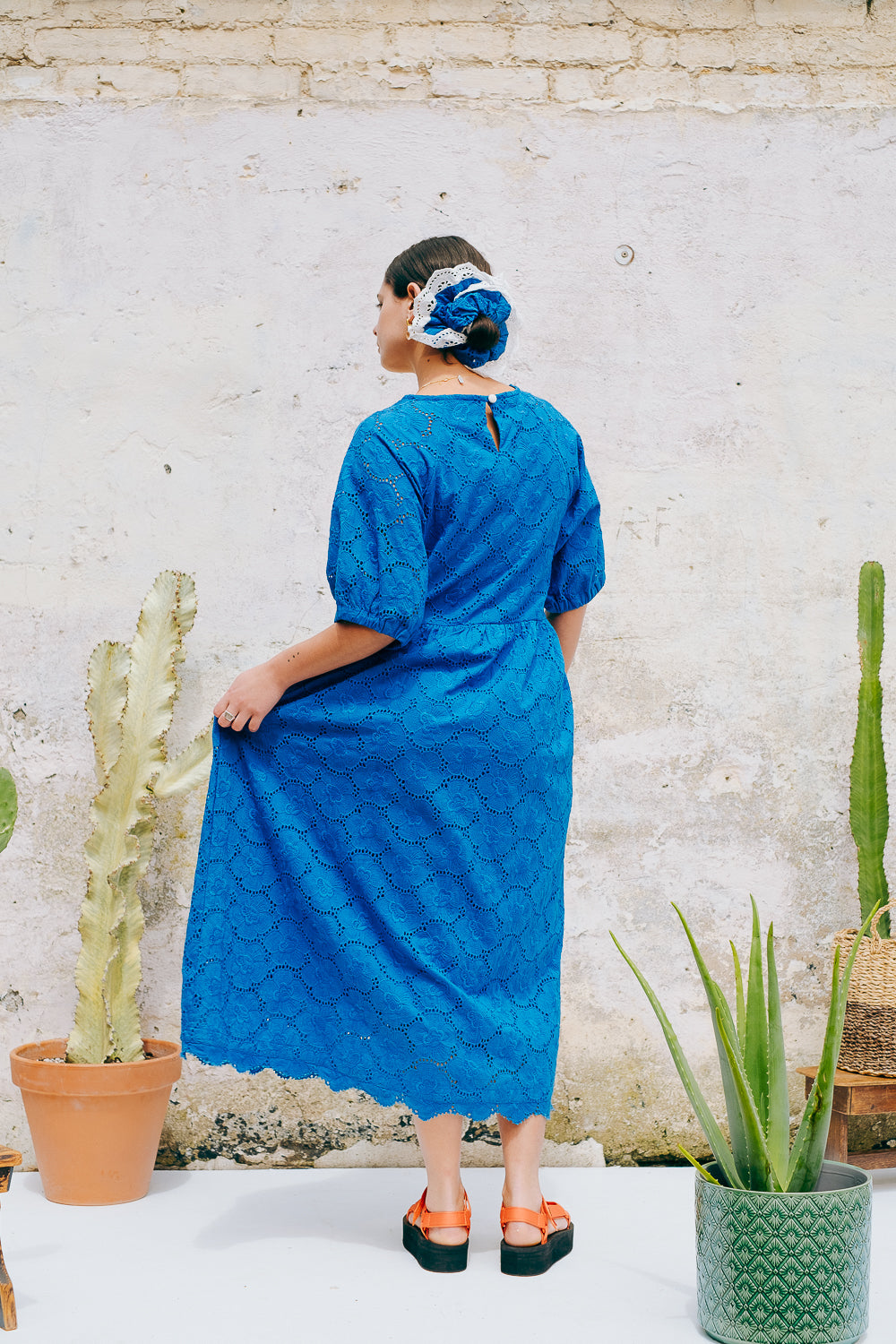 Lowie Cobalt Broderie Alba Dress