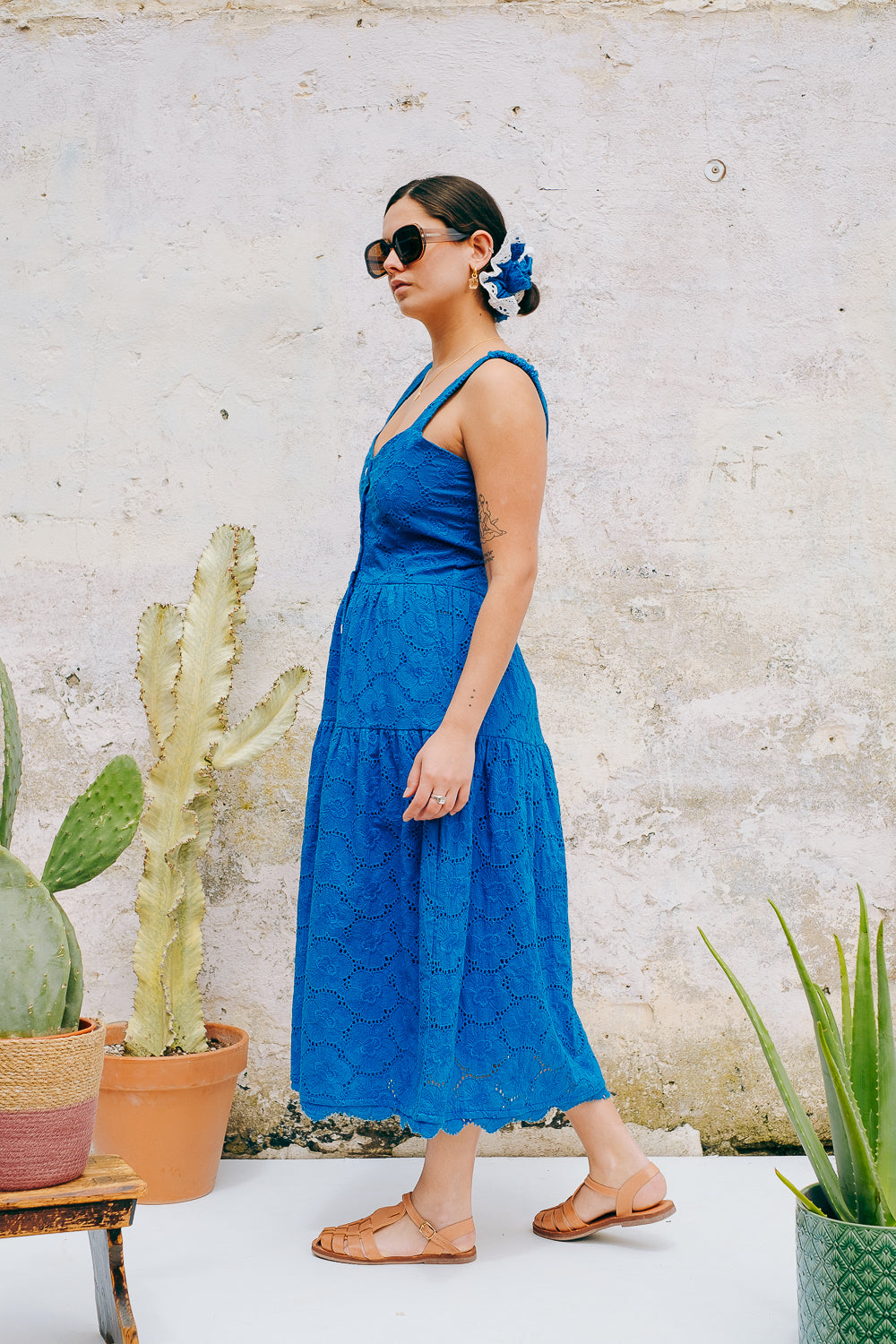 Lowie Cobalt Broderie Josephine Dress