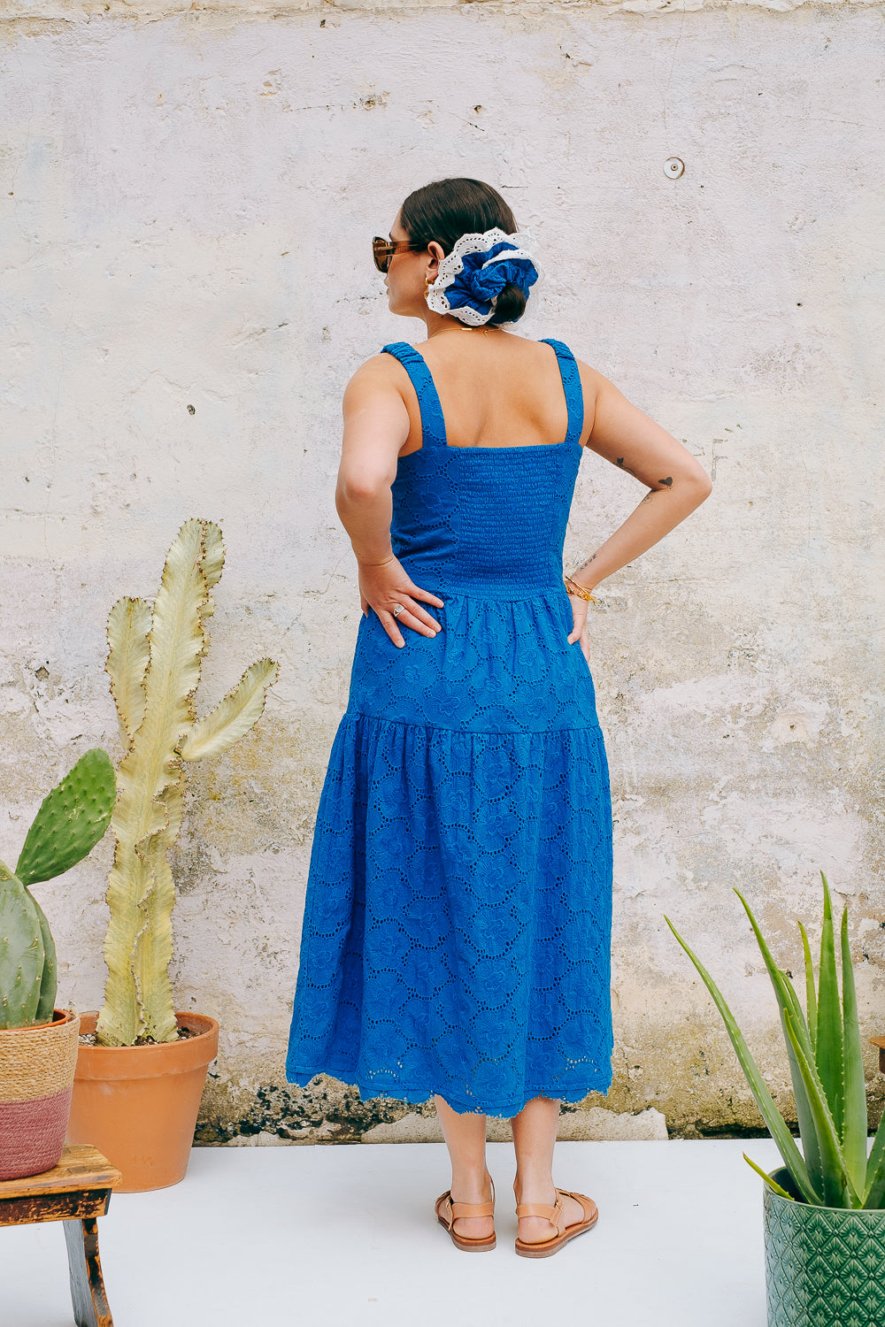 Lowie Cobalt Broderie Josephine Dress