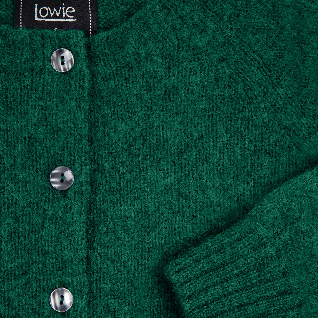 Lowie Scottish Emerald Classic Brushed Cardigan