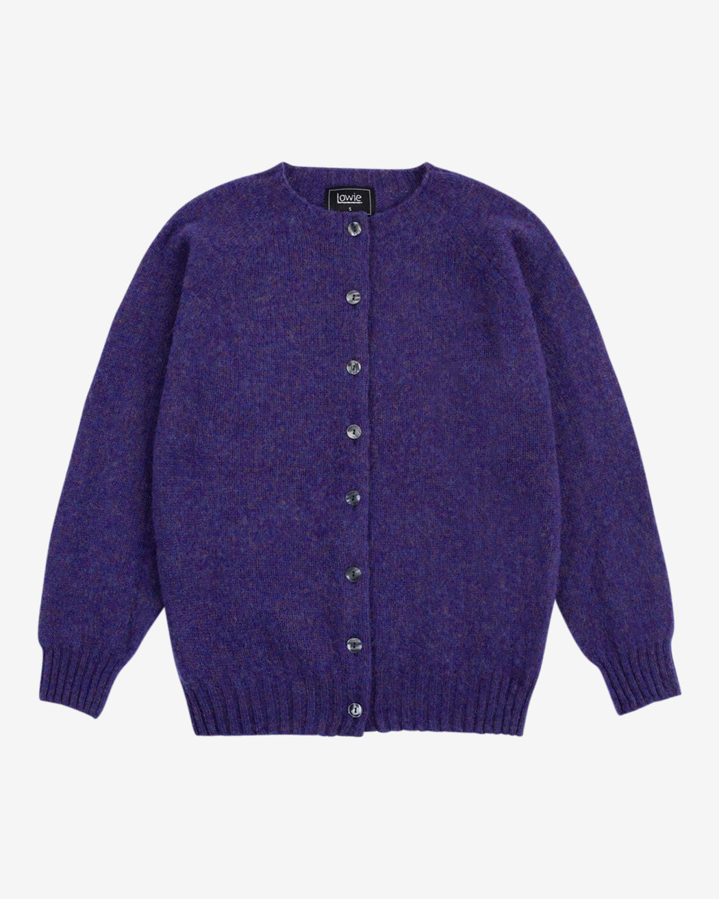 Lowie Scottish Violet Classic Brushed Cardigan