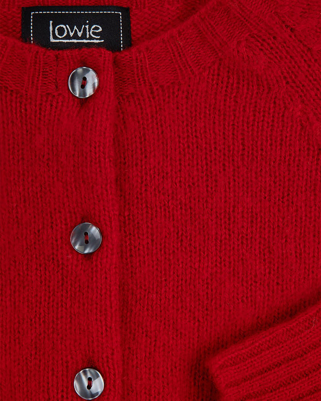 Lowie Scottish Red Classic Brushed Cardigan