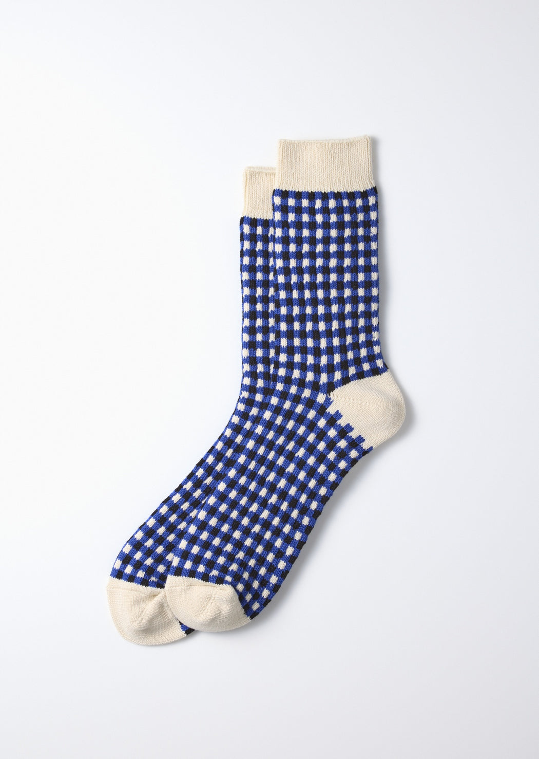 RoToTo Blue/Black Gingham Socks