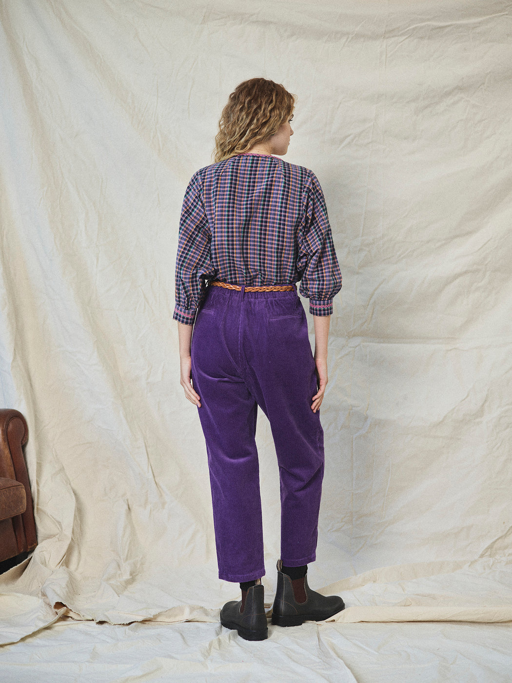 Lowie Purple Corduroy Easy Trouser