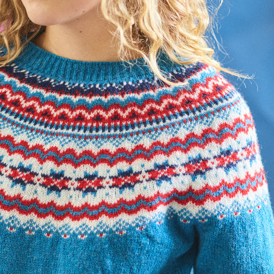 Lowie Blue Caerphilly Fair Isle Jumper