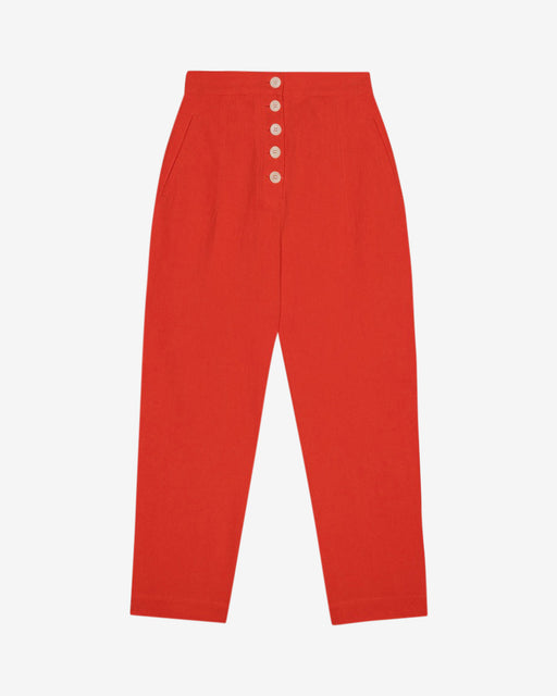 Lowie Cotton Linen Tomato Trousers