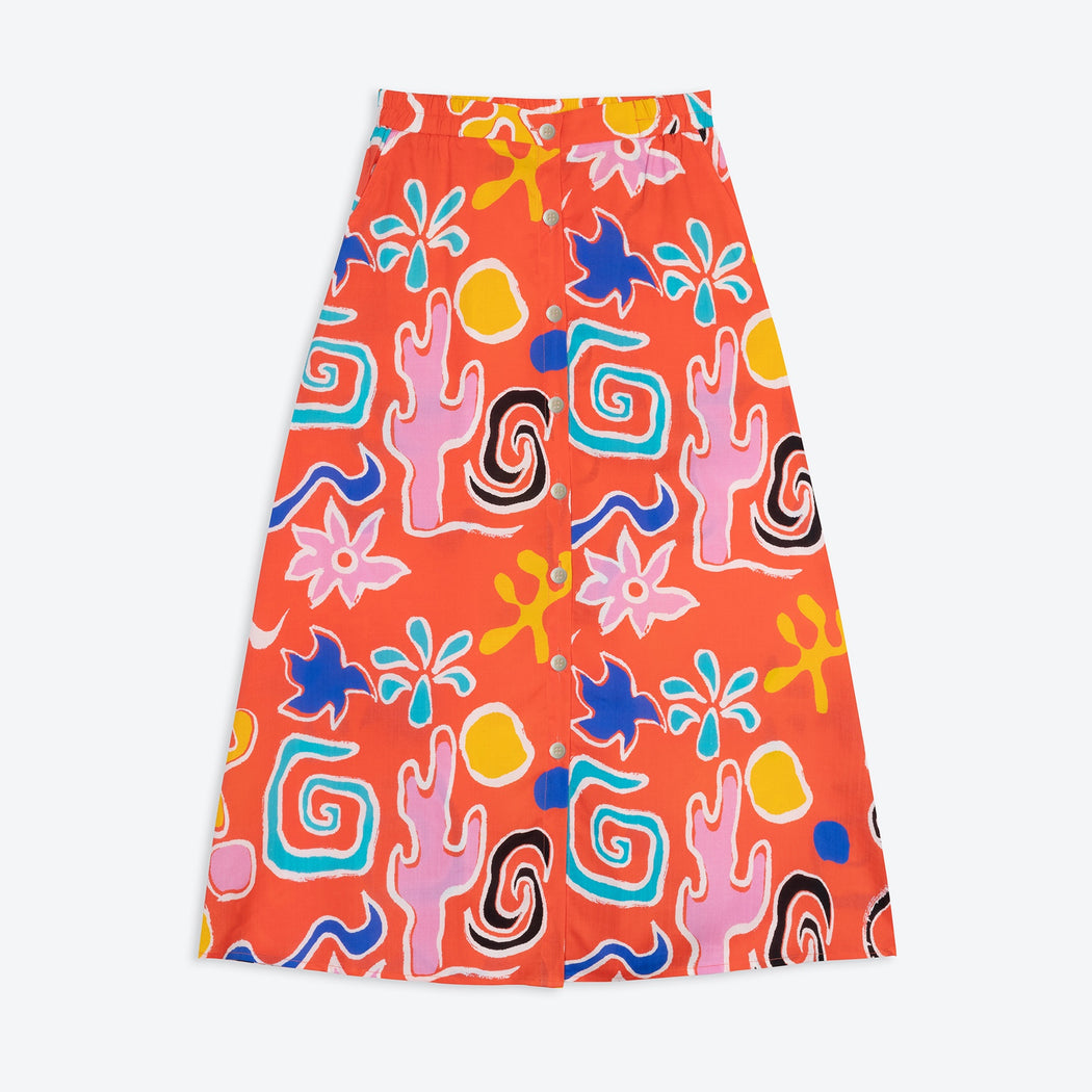 Lowie Desert Print Lyocell Skirt