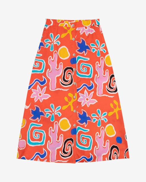 Lowie Desert Print Lyocell Skirt