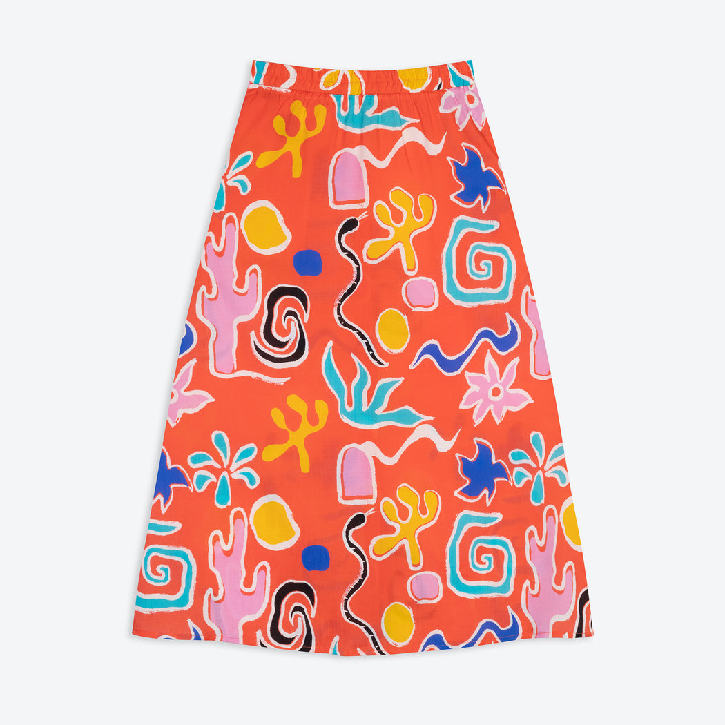 Lowie Desert Print Lyocell Skirt