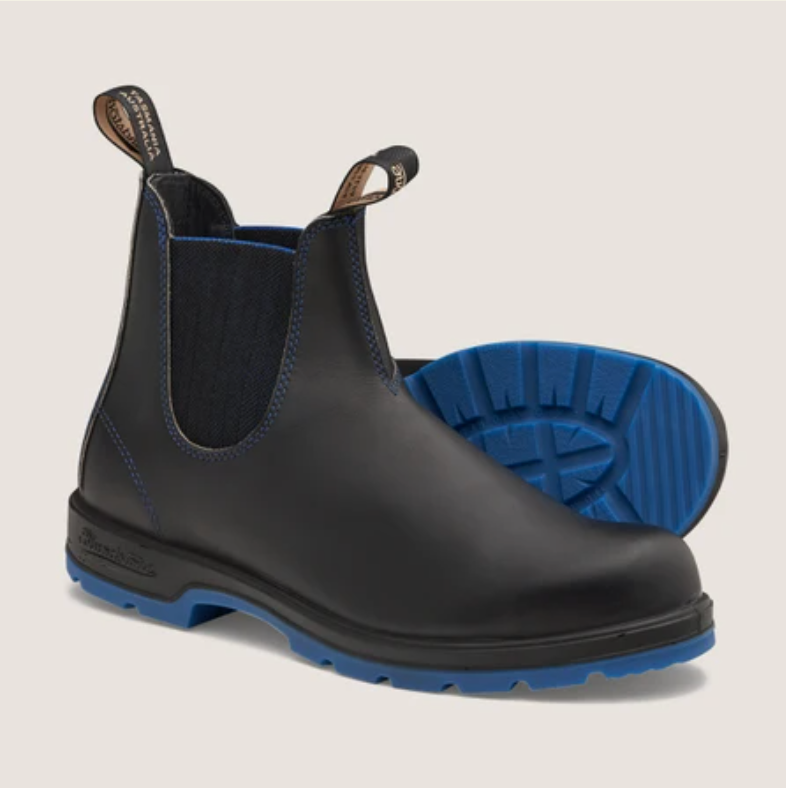 Blundstone 2343 Black Leather Blue-Blk Elastic