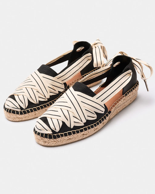 Naguisa Sukha Crudo Black Espadrille