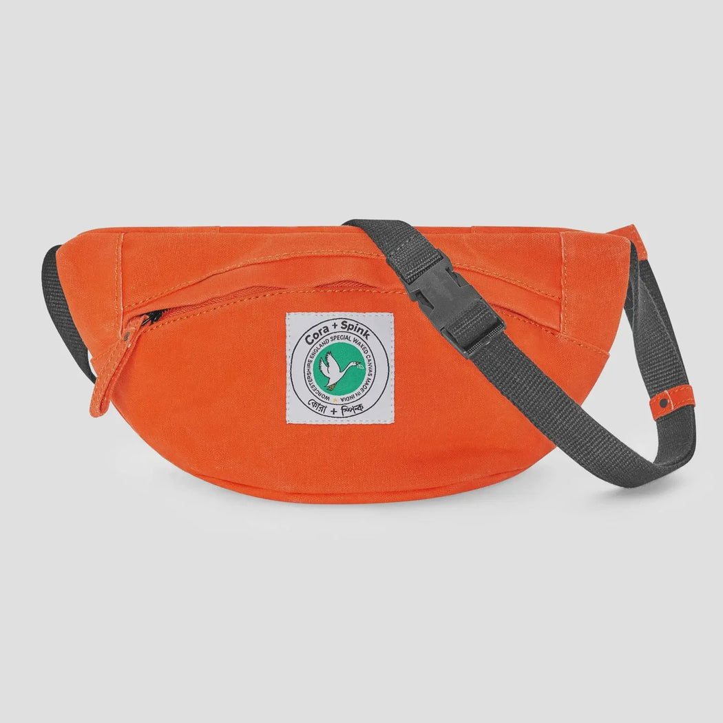 Cora + Spink Orange Tiger Bum Bag