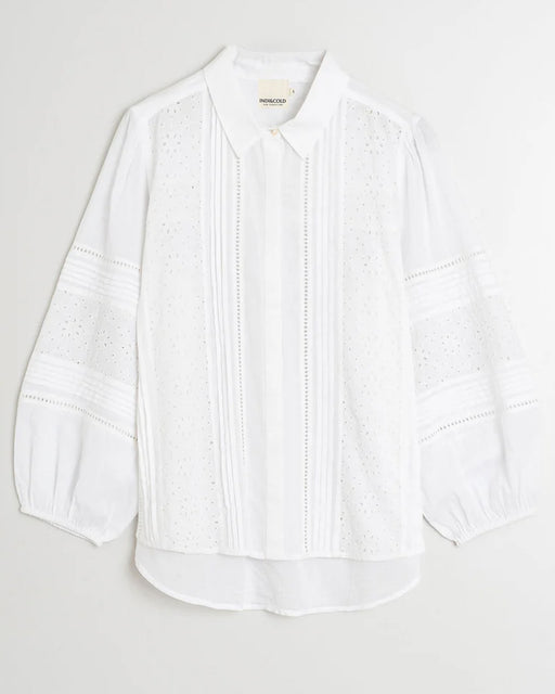 Indi & Cold White Organic Broderie Shirt