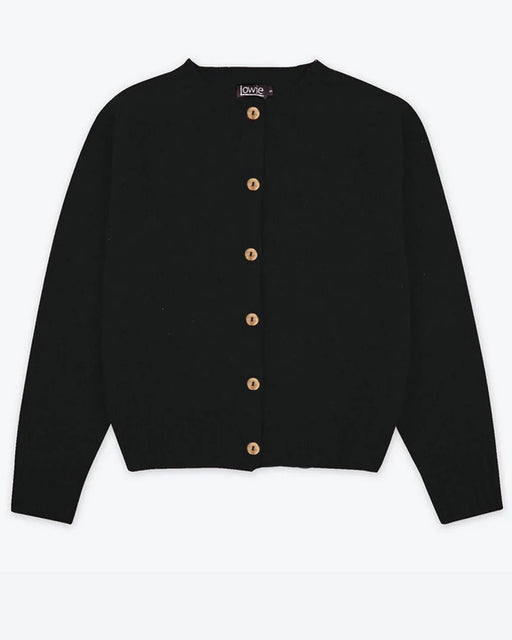 Lowie Black Brushed Boxy Cardigan