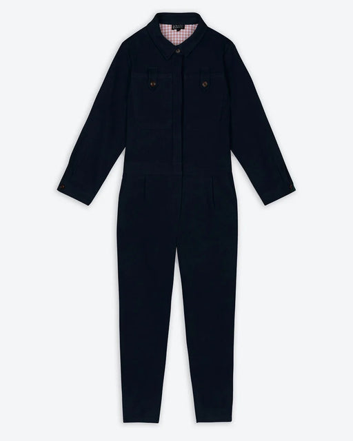 Lowie Black Cotton Drill Boilersuit