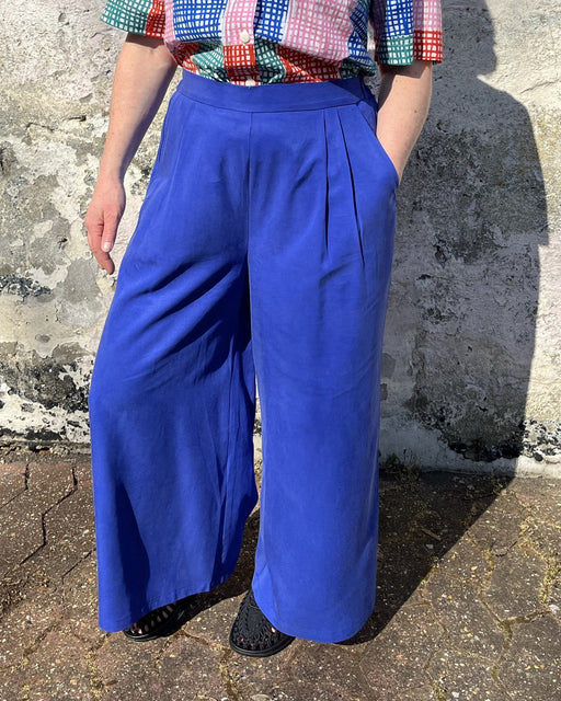 Lowie Cobalt Lyocell Wide Leg Trouser