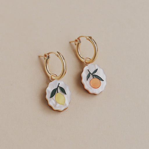 Wolf & Moon Citrus Charm Hoops