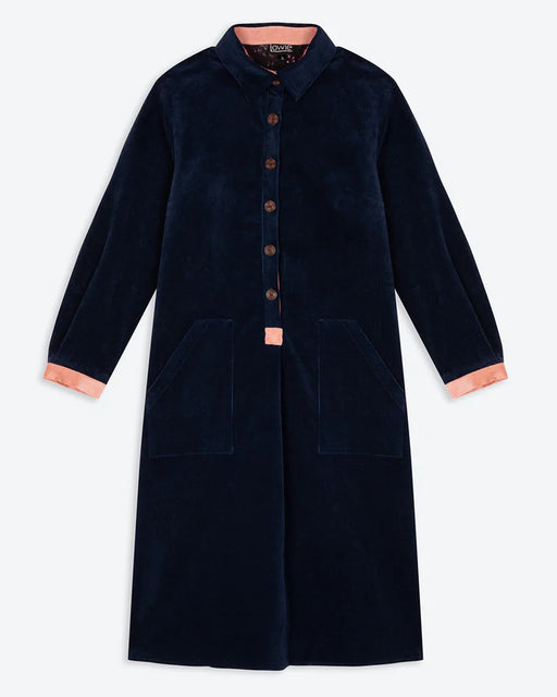 Lowie Navy Corduroy Shirt Dress