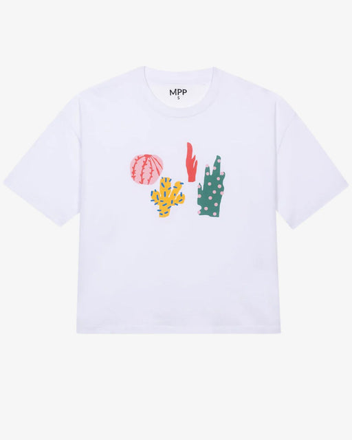 Miss Pompom White Cacti T-shirt