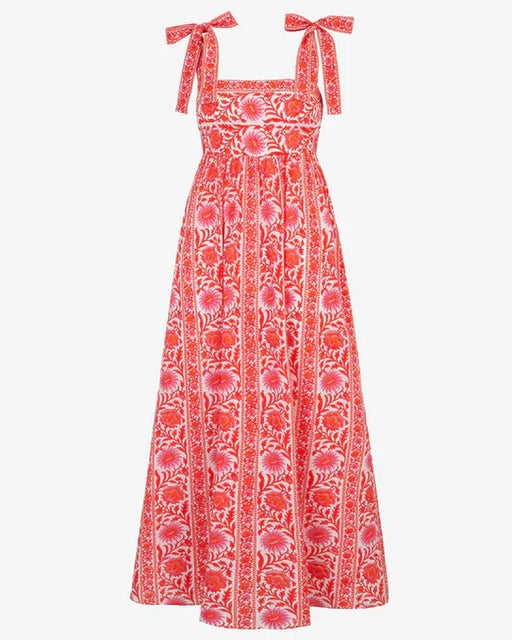 Pink City Prints Sunset Border Mykonos Dress