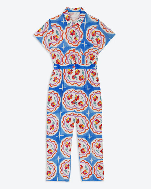 Lowie Lyocell Plate Print Boilersuit