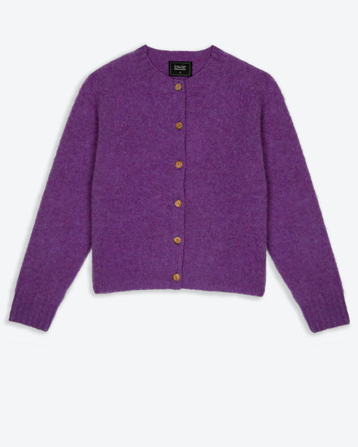 Lowie Lavender Brushed Boxy Cardigan