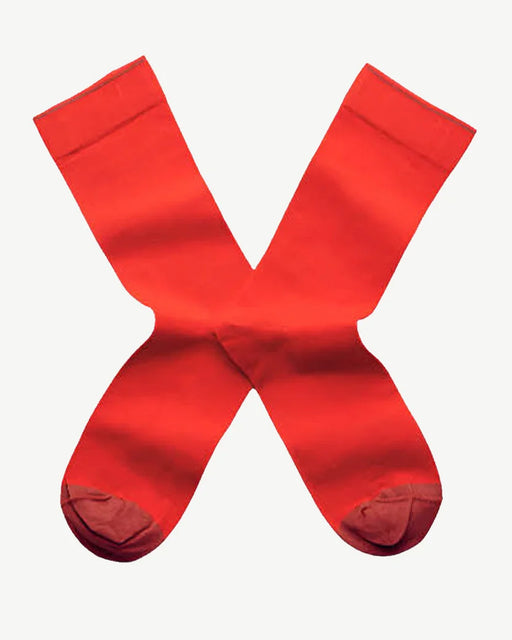 Bonne Maison  Uni Rouge Socks