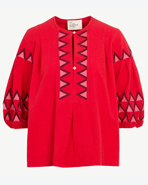 Leon & Harper Cacia Red Blouse