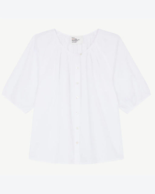 Leon & Harper White Pleat Blouse