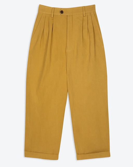 Lowie  Drill Ochre Pleat Front Trouser